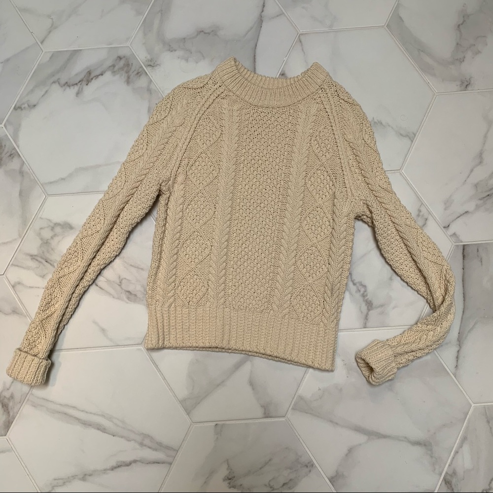 LL Bean Cotton fisherman sweater